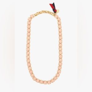 Clare V. Stone tennis necklace in rose water opal / vintage gold